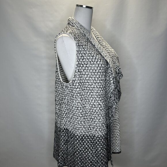 Chicos Textured Knit Sweater Vest Women's Size 3 XL Black Antique White NEW $99 - Picture 5 of 16